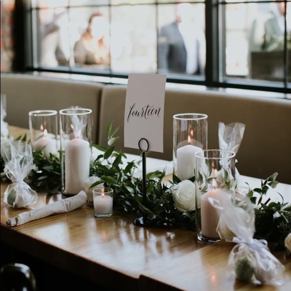 Table number stands for wedding shower etc